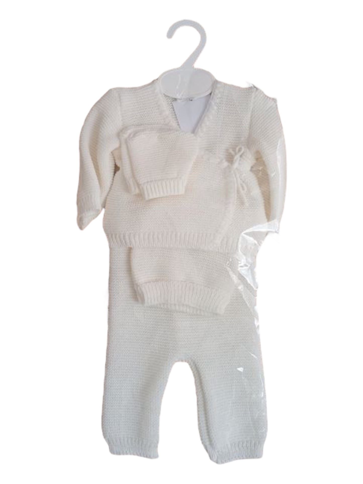 Ensemble 4 pièces maille blanc