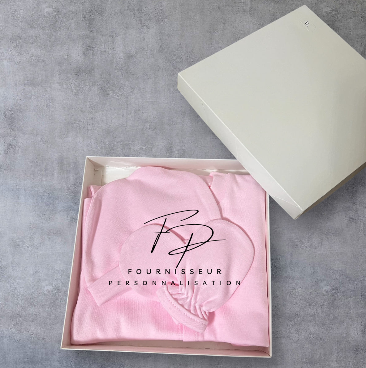 ENSEMBLE BÉBÉ COTON ROSE 3 PIÈCES