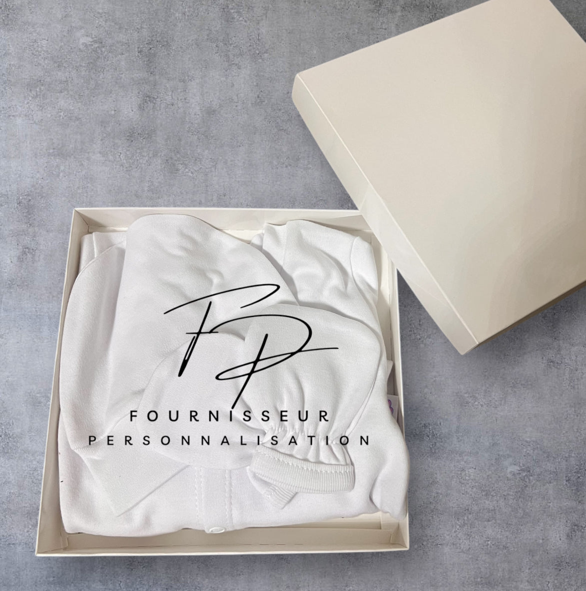 ENSEMBLE BÉBÉ COTON BLANC 3 PIÈCES