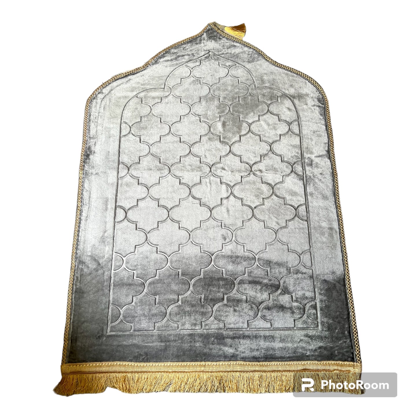 TAPIS DE PRIÈRE MOSQUÉ GRIS FONCÉ XXL