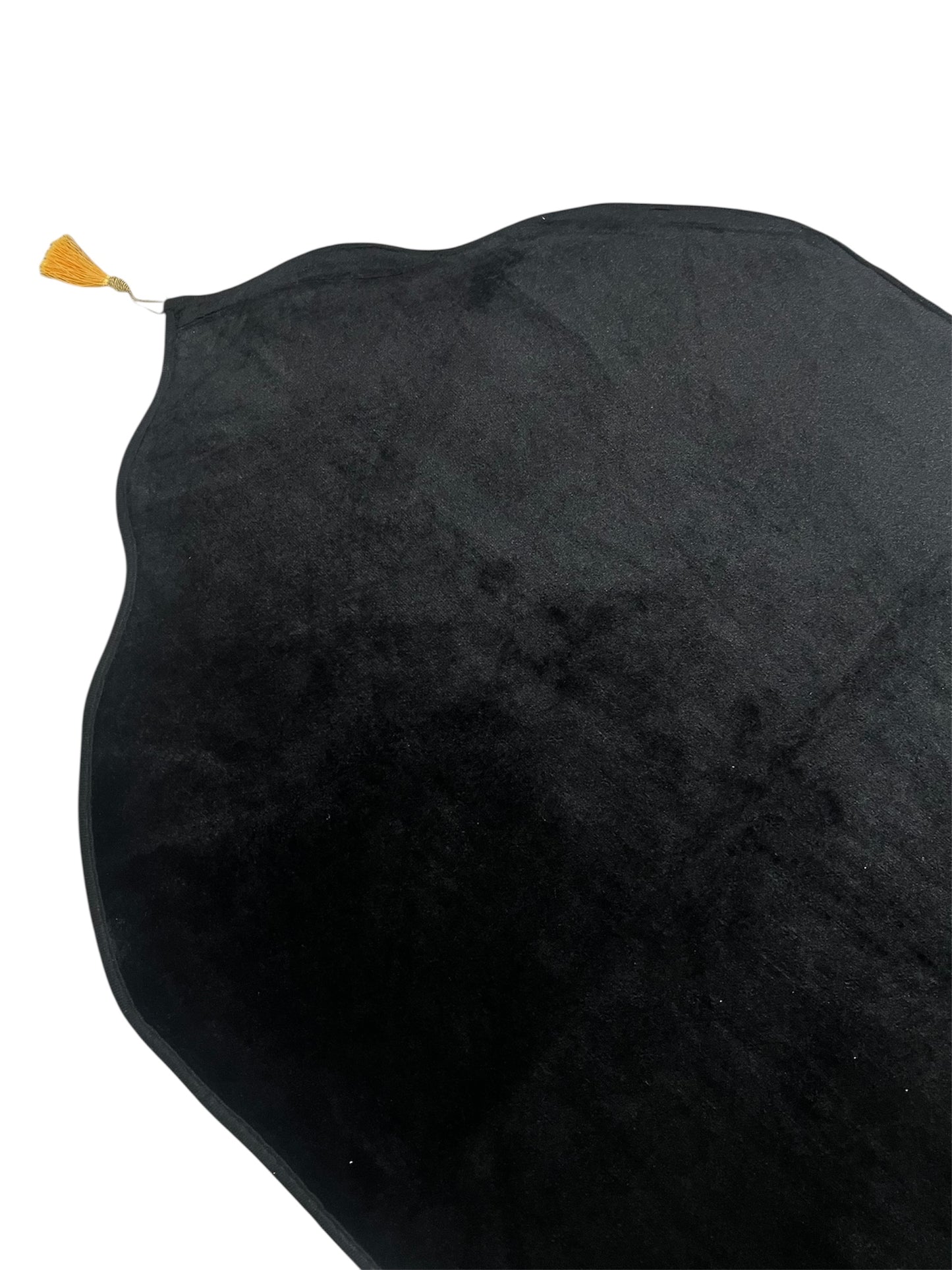 TAPIS DÔMES VELOURS UNI EPAIS NOIR