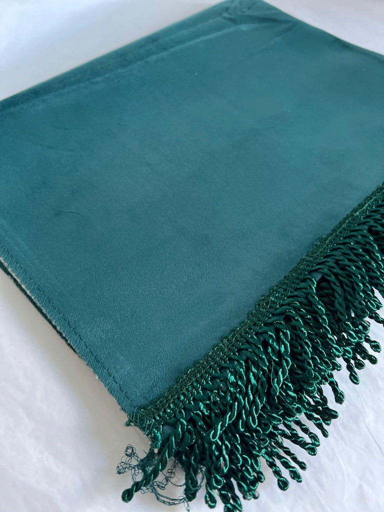 Tapis velour bleu turquoise