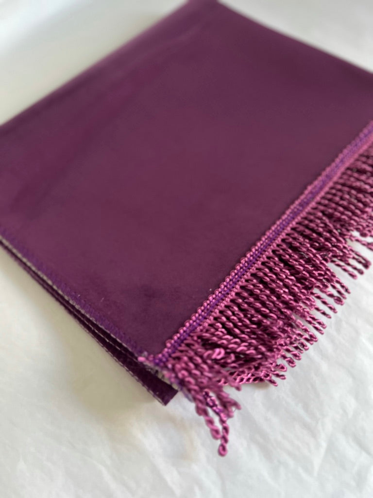 Tapis velour mauve