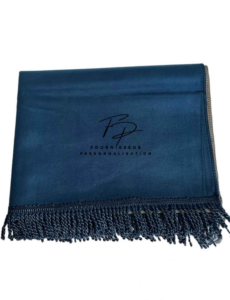 Tapis velour bleu roi