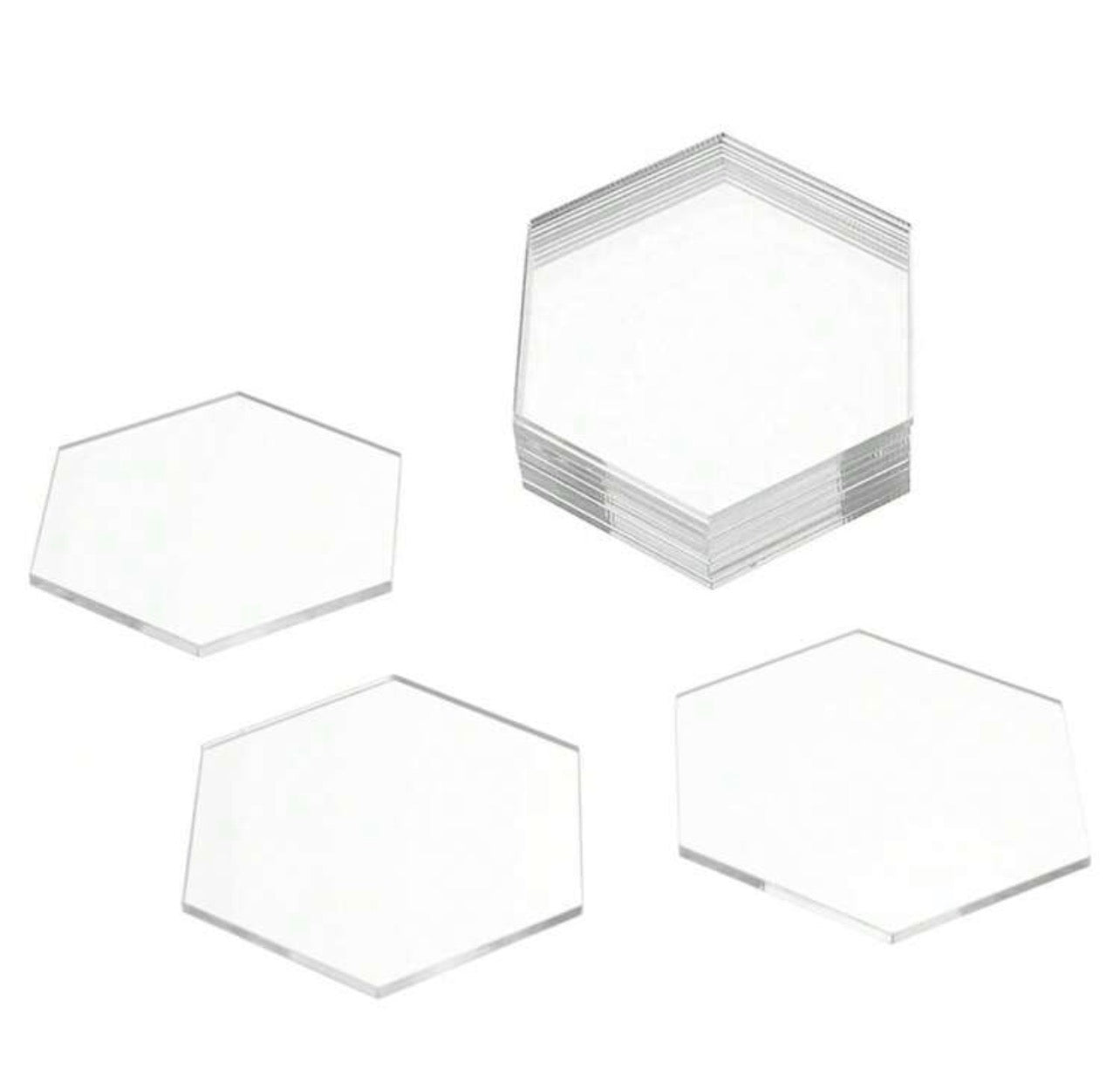Plexi hexagonale 8x7 cm