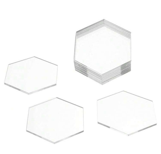 Plexi hexagonale 8x7 cm