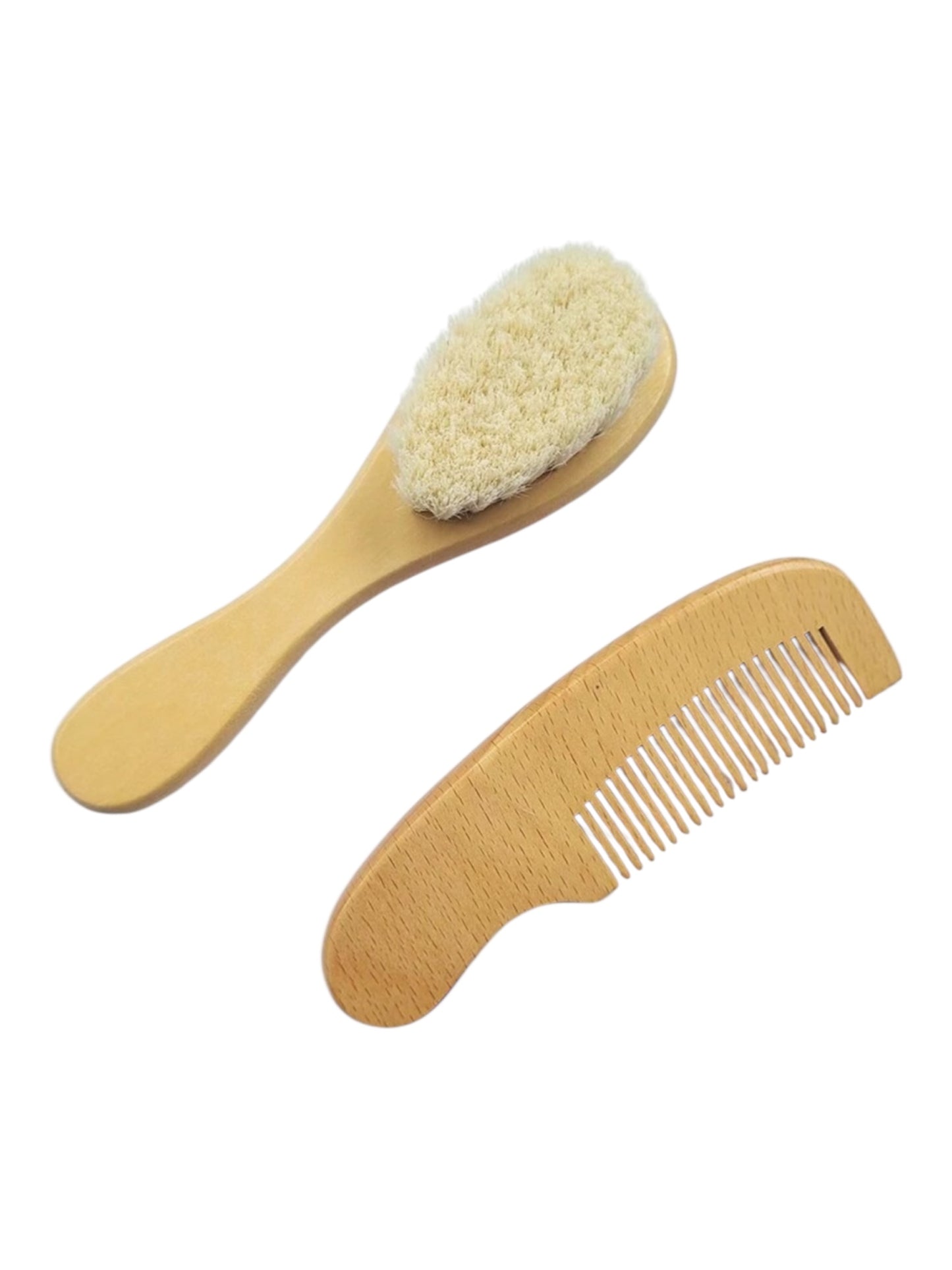 Lot de 2 brosses bébé en bois
