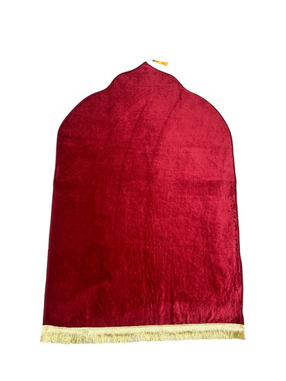 TAPIS DÔMES VELOURS UNI EPAIS ROUGE RUBIS