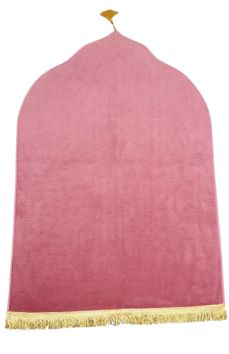 TAPIS DÔMES VELOURS UNI EPAIS ROSE BONBON
