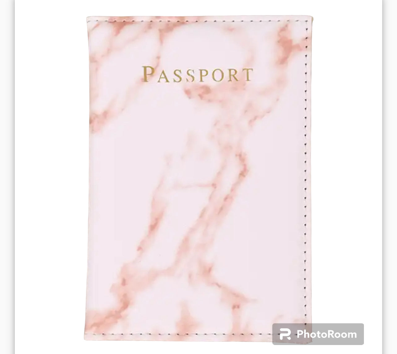 funda para pasaporte de mármol beige y blanco