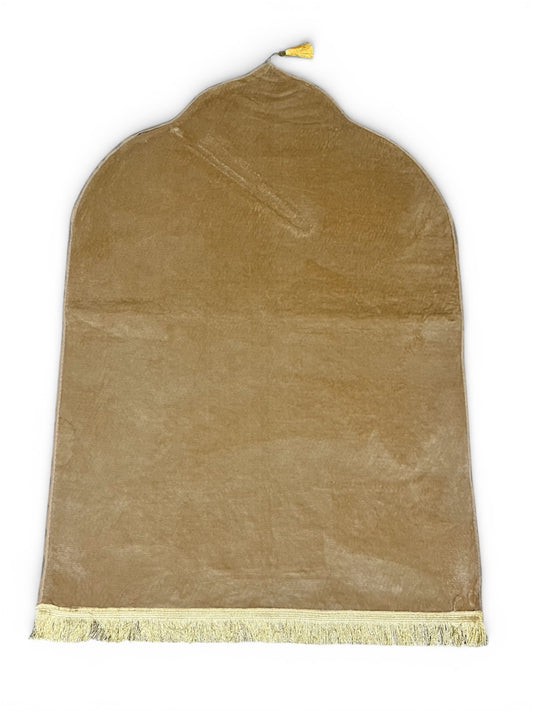 TAPIS DÔMES VELOURS UNI EPAIS BEIGE
