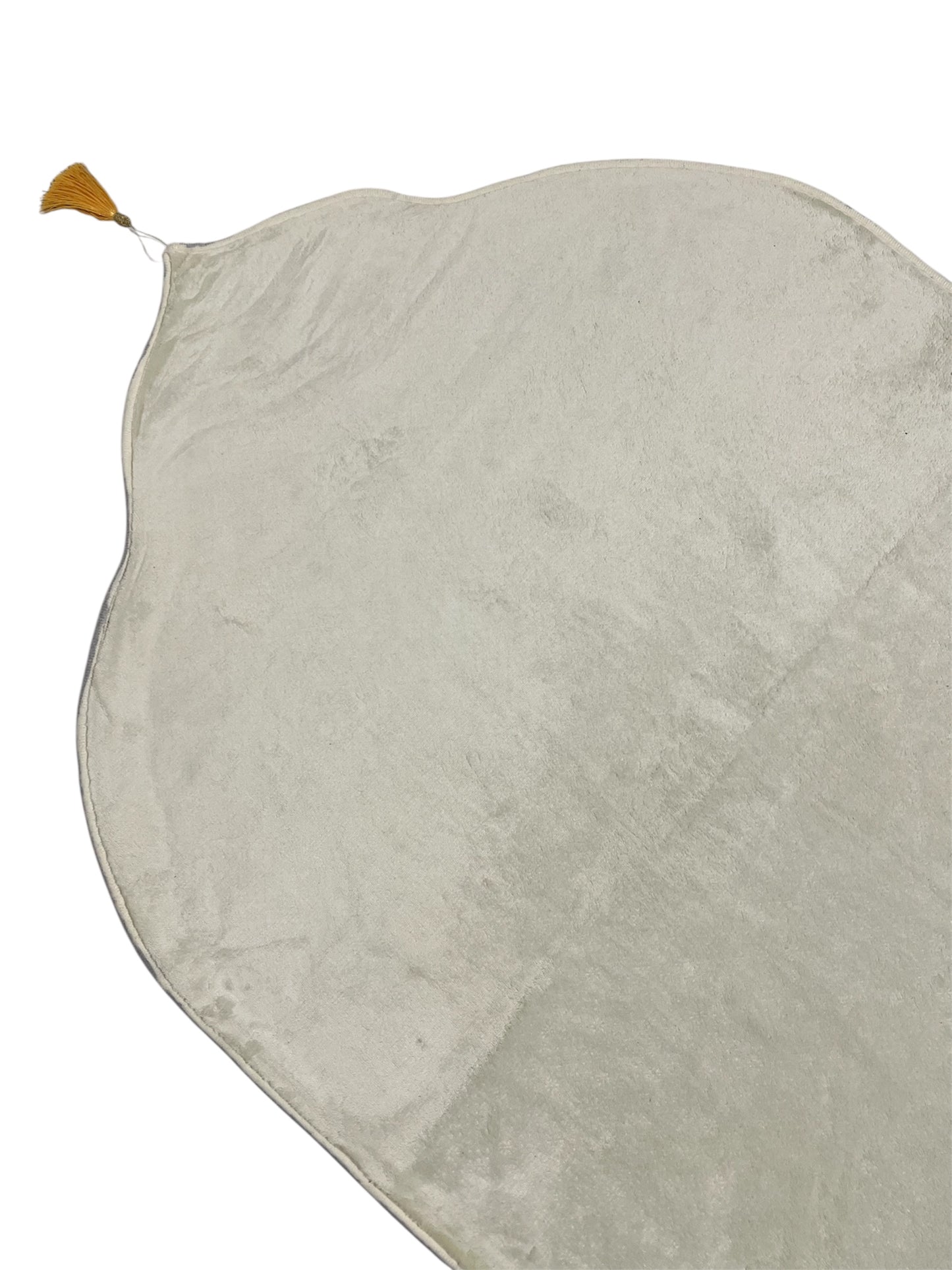 TAPIS DÔMES VELOURS UNI EPAIS BLANC