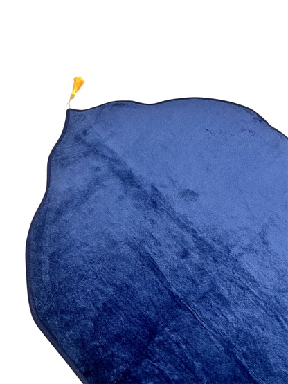 TAPIS DÔMES VELOURS EPAIS UNI BLEU MARINE