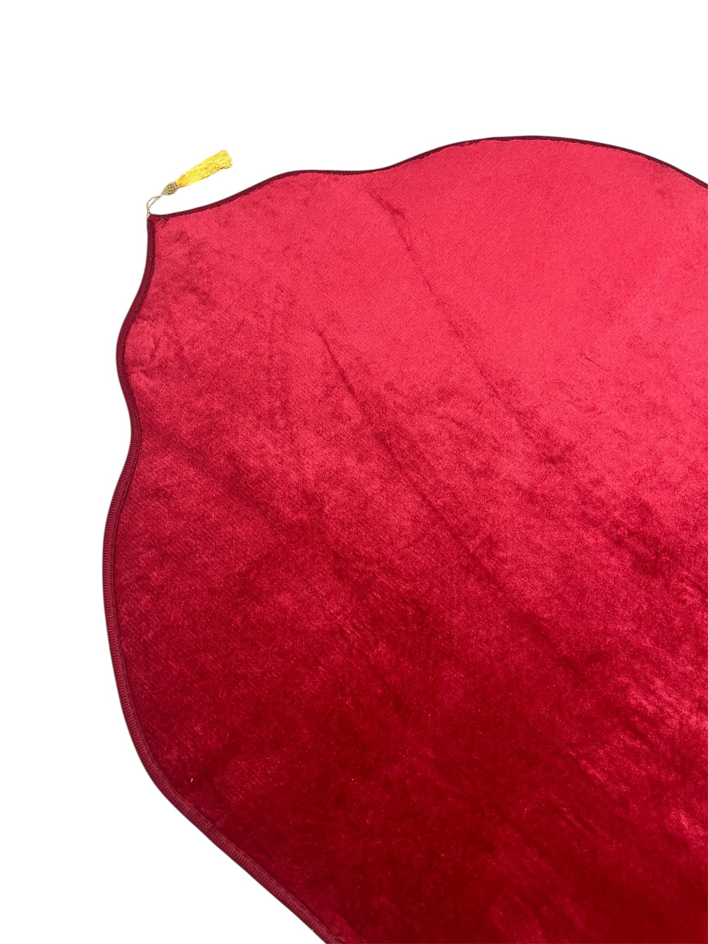 TAPIS DÔMES VELOURS UNI EPAIS ROUGE RUBIS