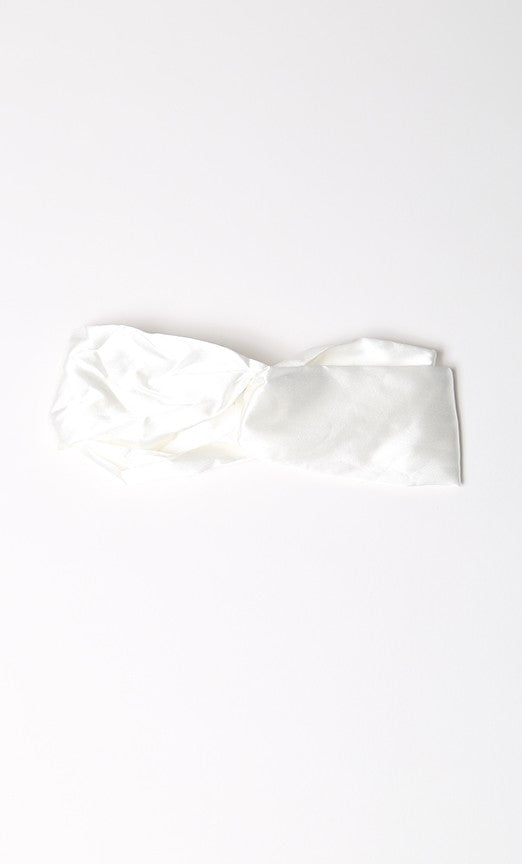 BANDEAU SATIN BLANC